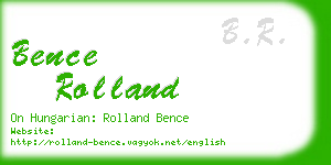 bence rolland business card